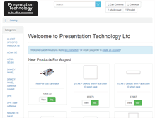 Tablet Screenshot of presentationtechnology.co.uk
